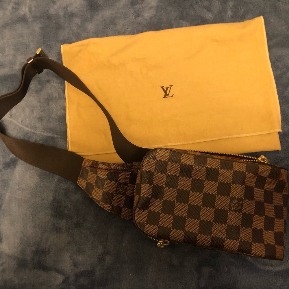 Authentic Louis Vuitton Geronimo Bumbag/Sling Crossbody Damier Ebene